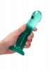 Realistyczne dildo analne na przyssawce zielone 17,8 cm